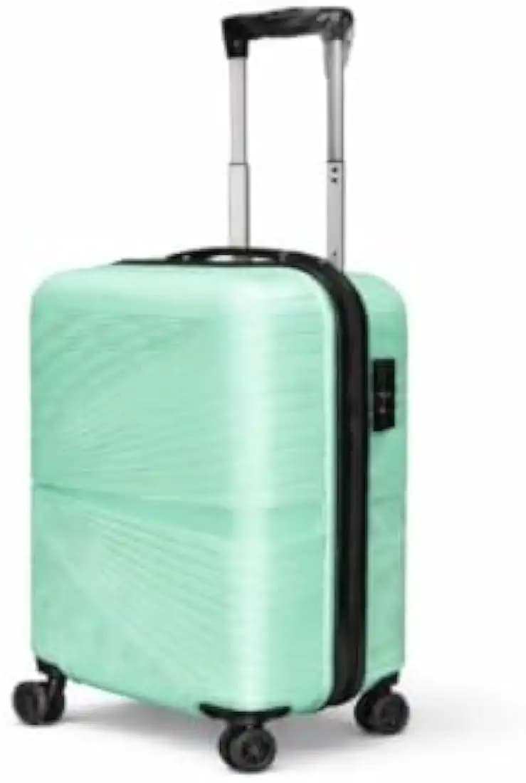 Pista Green 4 Wheels 55 cm Cabin Size Trolley Bag, Hard Case Polycarbonate, 360° Spinner Wheeling Carry-On Luggage for Men & Women, Travel Suitcase, Cabin Trolley Bag, Champagne