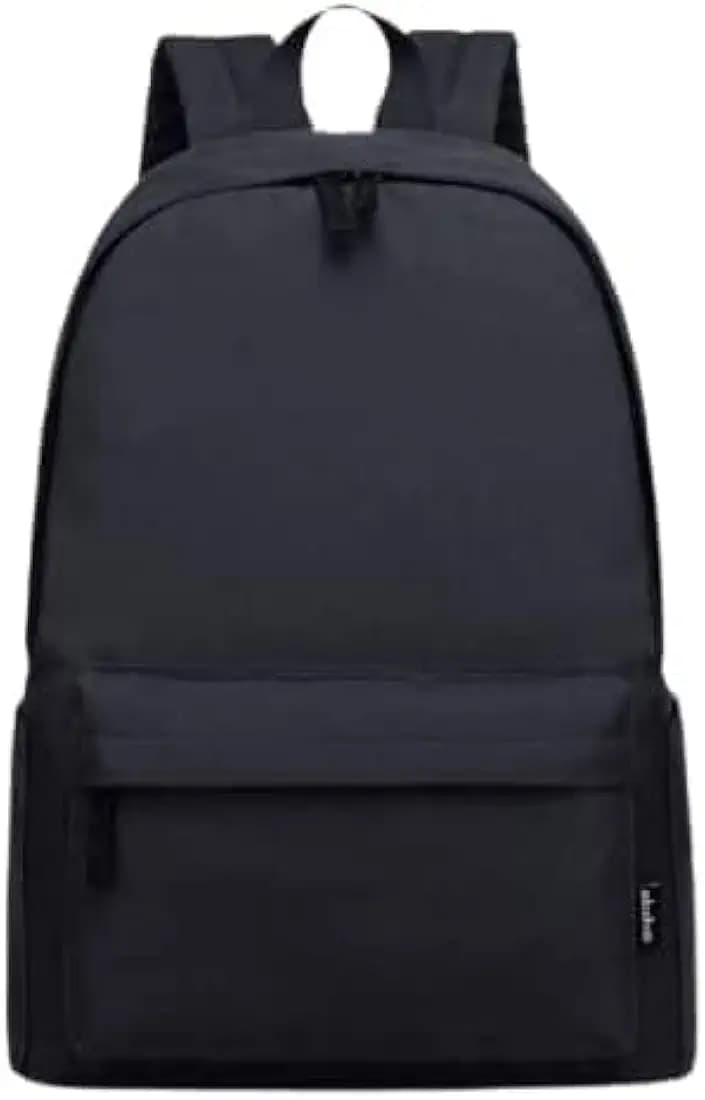 Black Printed Waterproof Backpack | Girls College Use