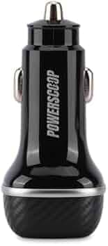 Reffair Powerscoop 53W Car Charger With Dual Output (35W Pd Type C Port + 18W Usb A Port), Supports Super Fast Charging | Compatible With Iphones 10/11/12/13/14, Samsung Galaxy Phones & Tabs, Black