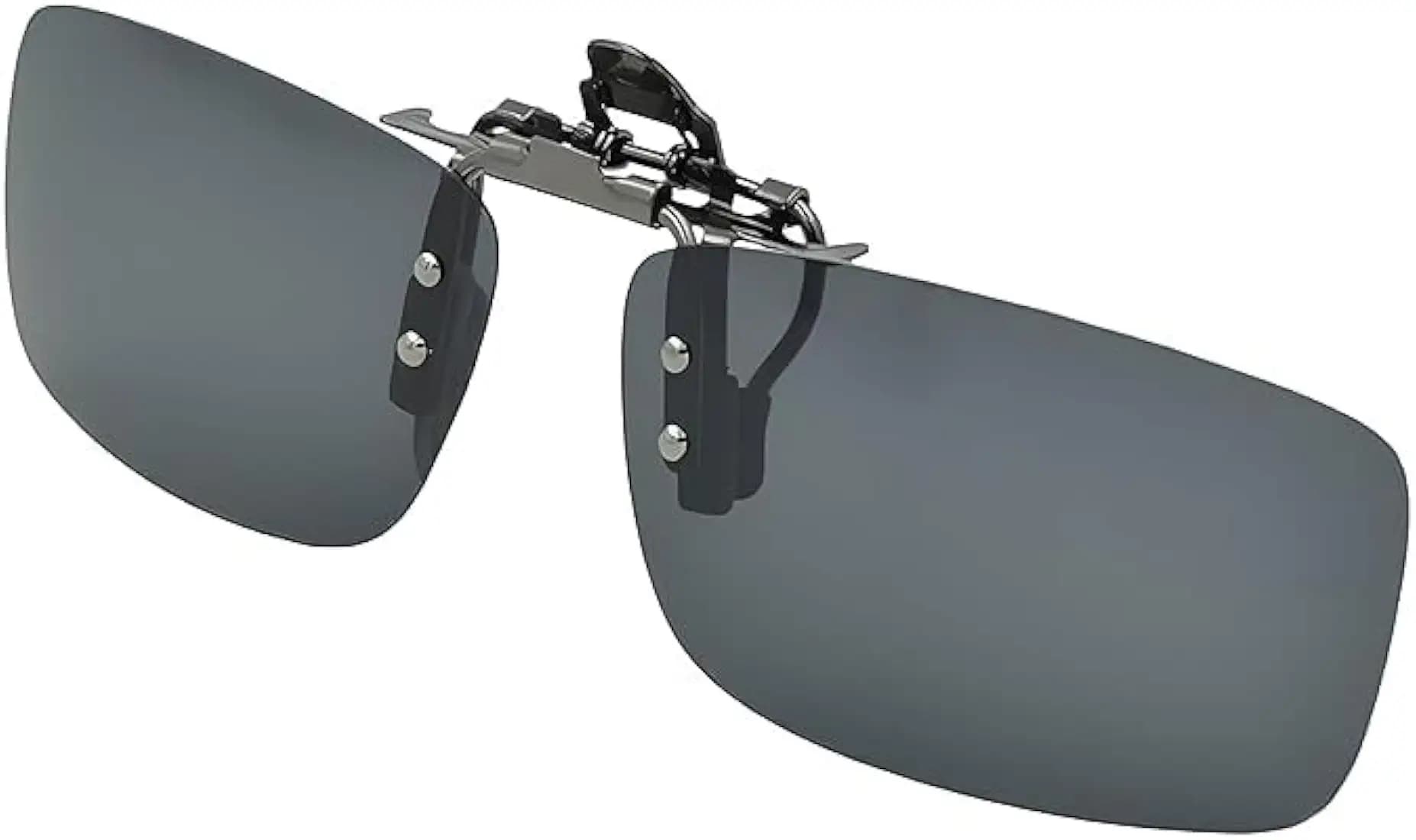 Polarized Clip-on Sunglasses Attachment UV Protection, UV400 Protection,Lightweight Flip-up Design Sunglasses for Prescription Glasses, Sunlight Anti-Glare for Men & Women