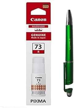 Canon 73 Red Ink Bottles with ITGLOBAL 3in1 Multi-Function Mobile Phone Stand, Stylus Pen, Anti-Metal Texture Rotating Ballpoint Pen (Very Colors) GI-73 Gi 73 Gi73