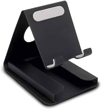 ROCK-TEK MODESK Universal Mobile Holder Stand with Metal Body, Anti Skid Design, Light Weight for All Smartphones, Tablets, Kindle, iPad(Black)