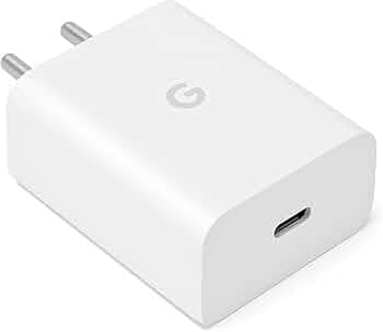 Google 30W Original C-Type Rapid Charger Power Fast Adapter for Google 10a |10 Pro |10 Pro XL | 9 | 9a | 9 Pro | 9 Pro XL |8|Tablet/ChromeBooks & Other USB C Device PPS Charger Support - 30watt, White