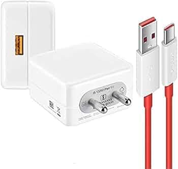 18W Fast Charger for Doogee T20mini Kid Original QC Adapter Type C 3.0A High Speed Fast Turbo Charge QC 3.0 Smart SinglePort with 1m Type-C Red Charging & Sync Cable (White, Dash, SZ.AB2)