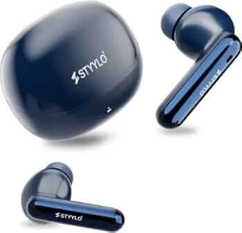 Echo Buds True Wireless Earbuds | ANC Noise Cancellation | Quad Mic ENC | 40H Playback | 360° Spatial Sound | Deep Bass | Bluetooth TWS (Blue)