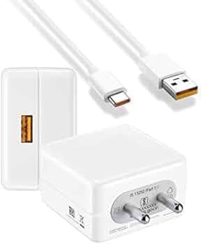 60W Ultra Fast Type-C Charger for Acer Chromebook Tab 10 Charger Original Adapter Like Mobile Charger QC 3.0 Quick Charger with 1 Meter Type C USB Data Cable (60W,GP-6,RED)