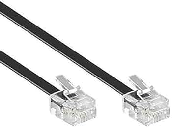 Hybite® 3 Meter RJ11 Telephone Modem Line Cable(Black)