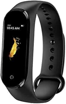 TechKing (Today Only Latest: 12 Years Warranty M4 Smart Band Fitness Tracker Watch Heart Rate Activity Tracker with Water Resistant Body Functions such as Step Counter, Calorie Counter