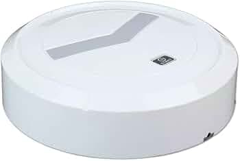 Drumstone TopRated 𝟏𝟓𝐘𝐫 𝐖𝐚𝐫𝐫𝐚𝐧𝐭𝐲 USB Powered Vacuum Robot | Sweeper for Dust & Pet Hair Cleaning, Long-Lasting, Compact for Hard Floors & Carpets - White