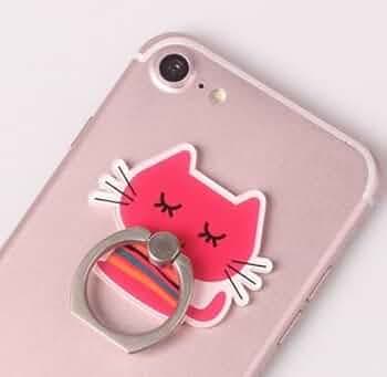 BeFunky Universal Mobile Ring Holder, 360° Rotation/3D Ring Finger Grip for iPhone iPad Samsung LG HTC Nokia Huawei Tablet (Shy Cat R351)