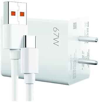 67W D Ultra Fast Type-C Charger for Sam-Sung Galaxy S10e, Xiaomi Redmi K20 Pro, Realme XT, Sam-Sung Galaxy M30s, Xiaomi Redmi 8A (VS-16,WT)