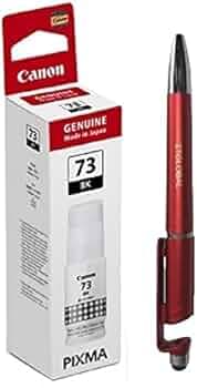 Canon 73 Black Ink Bottles with ITGLOBAL 3in1 Multi-Function Mobile Phone Stand, Stylus Pen, Anti-Metal Texture Rotating Ballpoint Pen (Very Colors) Gi-73 Gi 73 Gi73