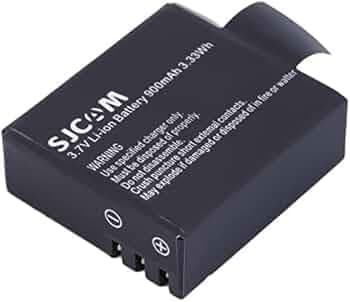 SJCAM Rechargeable Battery Lithium-ion Capacity 900mah Battery for SJ4000 M10 SJ4000 WiFi SJ5000 SJ5000 WiFi SJM10 Plus SJX1000 SJ5000x Series Sports Action Camera