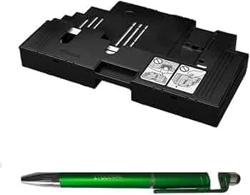 Canon MC-G02 Maintenance Cartridge with ITGLOBAL 3in1 Multi-Function Mobile Phone Stand, Stylus Pen, Anti-Metal Texture Rotating Ballpoint Pen (Very Colors)