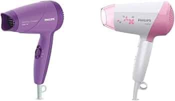 Philips Hp8100/46 Hair Dryer (Purple) & Philips Hp8120/00 Hair Dryer (Pink) - 1200 Watts