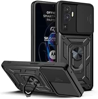 Case for Oppo Reno 10 Pro Plus 5G Case with Rotatable Kickstand Phone Grip, TPU Magnetic Phone Case with Sliding Camera Cover Anti-Scratch Phone Case for Oppo Reno 10 Pro Plus 5G -Black