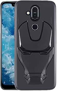 VIDO Soft Silicon Rubberised Back Case Cover for Nokia 8.1 -Black