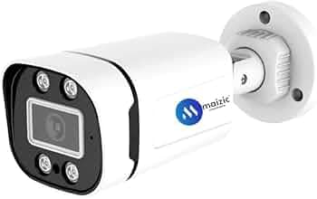 Maizic Smarthome 8MP Outdoor Bullet Wired CCTV Ethernet IP Camera for Home, Built in Audio, Night Vision+Star Light, Compatible with ONVIF & All NVR, Waterproof, 2 Year Warranty