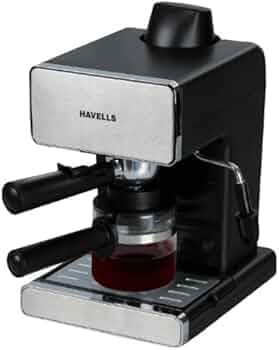 Havells Donato Espresso 900-Watt Stainless Steel Coffee Maker (Black)