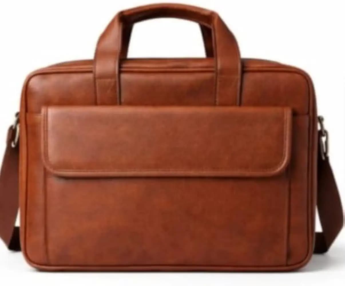 Laptop Bag Made with PU Leathrite Material | Stylish & Durable Office Laptop Bag | Water Resistant, Lightweight & Professional Design for Men & Women