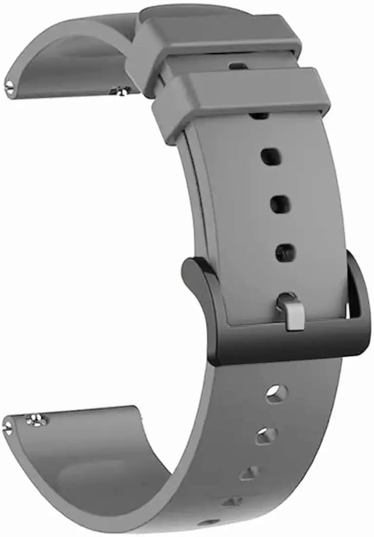 20mm Replacement Watch Strap Band With Black Buckle For Fossil Q Gazea,Zebronics Zebfit 2220 CH/Fitness Band 920CH/5220 CH Smart Pro Smartwatch,Soft Silicone Belt Straps For Men Women