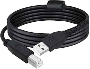 Printer Cable Compatible With HP, Canon, Epson,Brother, Synthesizer, Electric Piano, Electric Drum Dell Scanner Fax Laptop PC High Speed Cord 1.5 Mtr : Balck