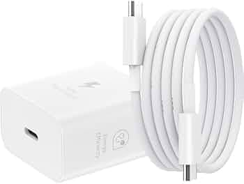 45W Charger for Honor 8 Lite, Honor 9, Honor Note 9, Honor V10, Honor V9, Honor V9 Mini, Honor WaterPlay LTE, Honor WaterPlay WiFi, Hp Elite X3 with Type-C USB Cable (SAMF51)