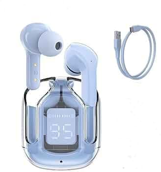 Ultrapods Pro Earbuds Wireless with with LED Display Bluetooth/Water Proof (Blue)