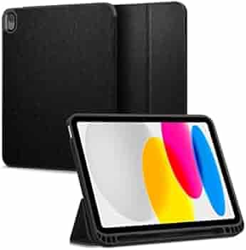 Spigen Urban Fit for iPad 11 inch 11th Gen A16 (2025) Case/iPad 10.9 inch 10th Gen A14 (2022) Full Cover Folio Case with Built in Pencil Holder - Black