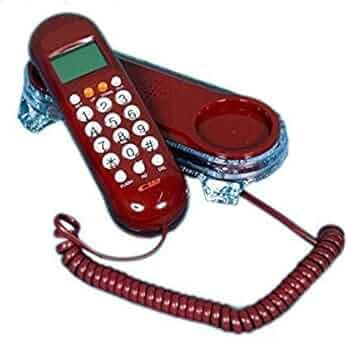 KX-T666 landline intercom Telephone Comes with digial Caller ID Display for Office and Home for Office and Home (Red)