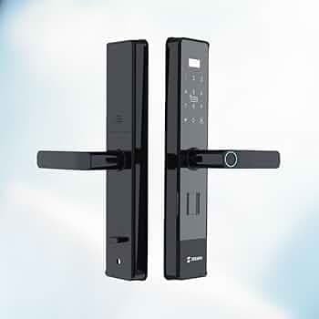 Shield Touch Smart Door Lock for Home & Office – 6-Way Unlock: Fingerprint, WiFi App, Passcode, RFID, OTP & Mechanical Key | Dual Bolt Security | for Wooden Doors (Black)