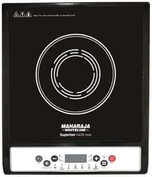 Maharaja Whiteline Superion 14 Dx Neo Induction Stove with Pan Sensor Technology with 7 Preset Indian Menus - Black, 1400W