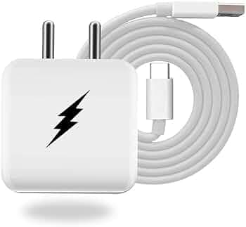 18W Fast Charger for Doogee T20mini Kid Original QC Adapter Type C 3.0A High Speed Fast Turbo Charge QC 3.0 Smart SinglePort with 1m Type-C Charging & Sync Cable (White, Dash, SZ.AB8)