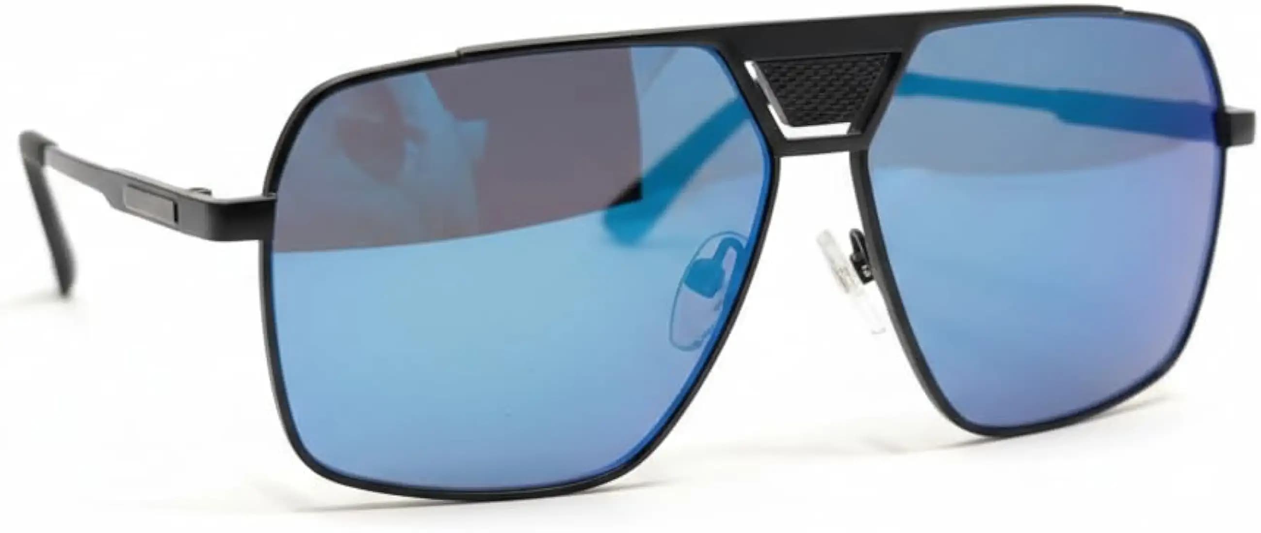 Unisex Oversized Square Sunglasses with Metal Frame, UV Protection Gradient Lens, Retro Flat Top Designer Eyewear for Men