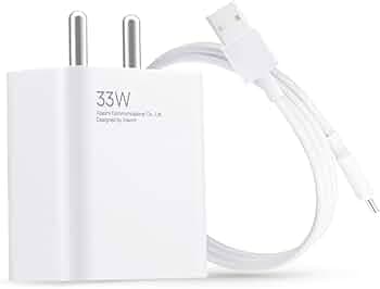 Mi 33w Sonic Charge Combo for Mi/Xiaomi/Redmi Charger|Superfast 6A Type C Included|Tablets (Adapter + USB to Type C Cable)