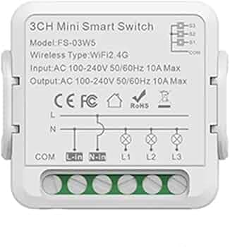Mbl Suraksha WiFi Smart Switch Module 16A DIY Home Automation Switch | App Control via Tuya/Smart Life | Works with Alexa & Google Assistant | Control Lights, Fans, AC & Geyser from Anywhere (3-way)