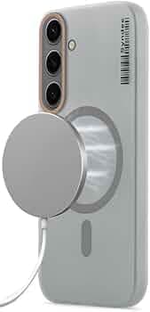 Mr. Case Back Cover for Samsung A57 5G Sleek Frosted Translucent Back Only Compatible with Wireless Magnetic Accessories | Anti-Scratch Shockproof Phone Case - Grey