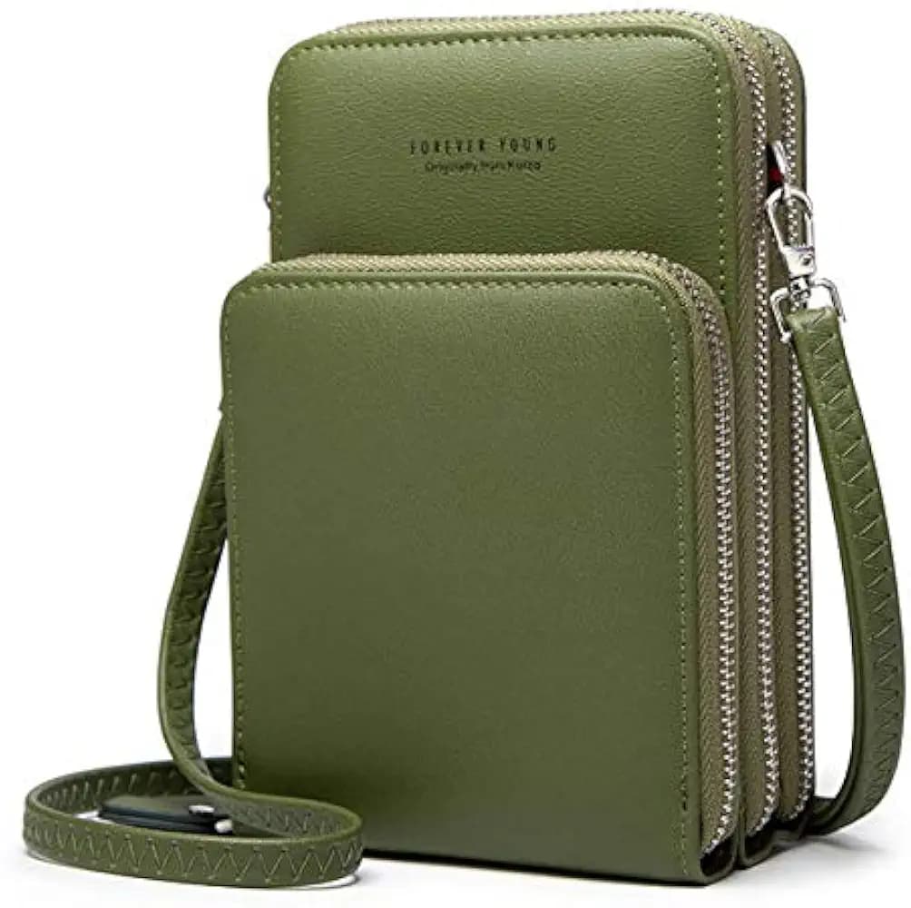 SwooK Women Girls Wallet Sling Crossbody Bag Mobile Phone Holder Multi Pocket Zipper Wallet Purse Card Cash Organizer Small Travel Handbag