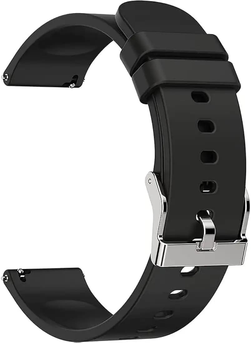 Colorcase Smart Watch Strap 20mm Compatible with Amazfit Active 2 Round Premium Edition Smart Watch - Silicon Strap Band - Black