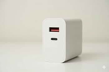 Goolie Mobile Charger Adapter with Dual Port, USB A and PD Type C, Ultra Fast Charging (45, Watts), with Data Charging Cable 1000MM Size