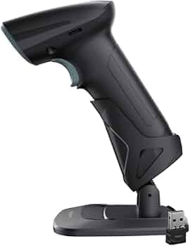 FINGERS 2D-QuickScan WL15 Wireless Barcode Scanner with Stand (Quick Scan & CMOS Image Technology, Hands-Free, 1D & 2D Codes, 3-in-1 Connectivity - 2.4GHz, Bluetooth, USB-C & in-Built Memory)