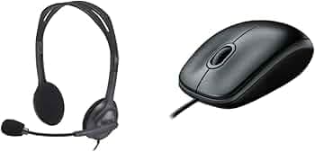 Logitech H111 Wired Headphones On Ear Headphones with Mic Black