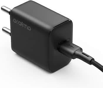 Oraimo 25W GAN Charger with Type-C Cable | Ultra Fast PowerGAN PD 3.0 & QC 3.0 USB-C Wall Adapter | for All Type-C Phones and Tablets | Compact Travel-Safe | Built-in Overheat Protection