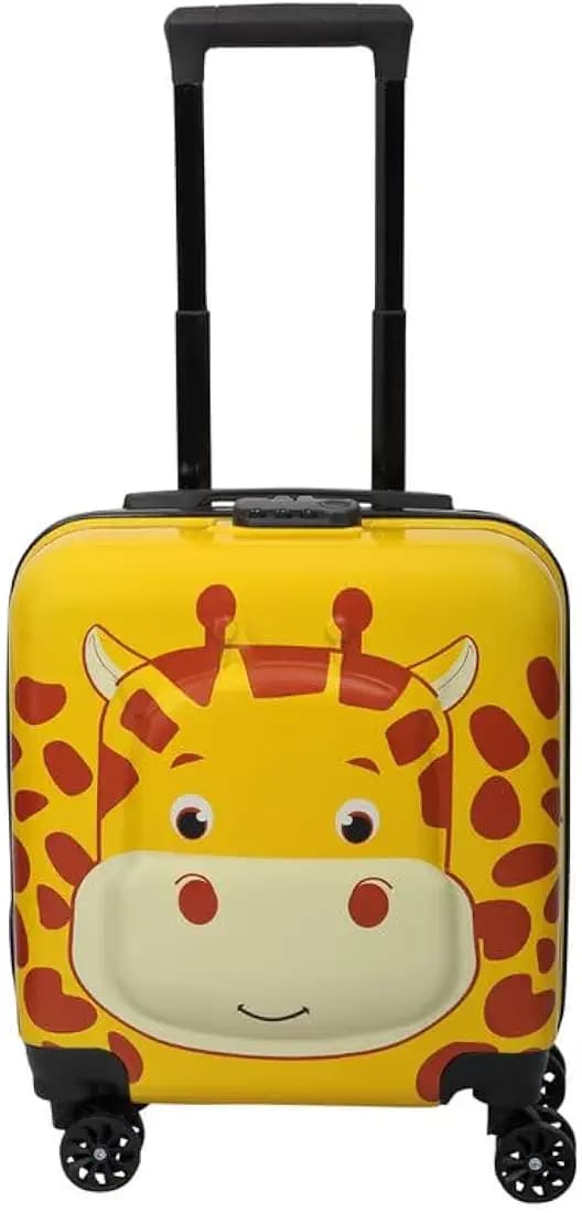 Polo Class Polycarbonate Hard Shell 8 Spinner Wheels Junior Kids Trolley Bag-Yellow, Medium, 32 cm