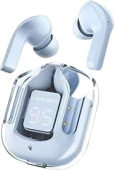 MISS LADY CREATION UltraPods Max True Wireless Earbuds with Bluetooth 5.3, Enhanced Sound Quality, Touch Control,Battery Life, Noise Cancellation & Comfortable Fit (Blue)