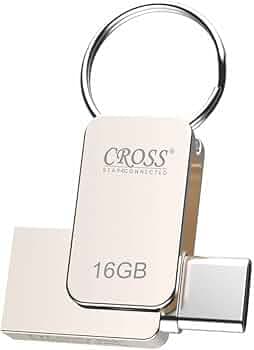 CROSS Type-C OTG 16GB PENDRIVE/Premium Metal Body with USB 3.0 Technology | 180 Mbps HIGH Speed Data Transfer | Compatible with Smartphones, LAPTOPS, TV'S, Gaming Console ETC. (16 GB)