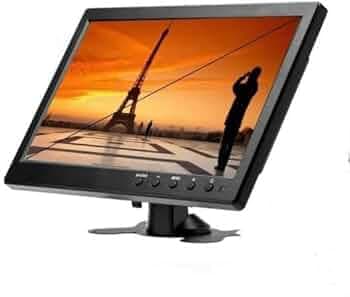 SKPM 10.1' Inch HD Monitor Mini TV & Computer Display TFT LCD Color Screen for Car Backup Camera & Home Security System Built in Speaker Support BNC/AVI/VGA/HDMI Input, Compatible for PC, DVD, TV,