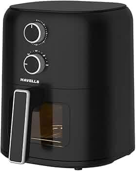 Havells Prolife VISTA Air Fryer 4.2 L | Aero Crisp Technology for Air Circulation | See Through Window | Non-Stick Silicon Coated Basket |Auto Shut-Off | Adjustable Temperature and Time (Black)