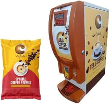 Tea & Coffee and lemon tes or hot water Vending Machine Advanced Robust Fully Automatic Coffee Vending Machine | For Offices, Shops and Smart Homes (Joy 3 line + Coffee Premix)