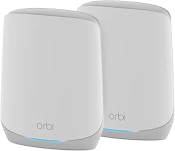 NETGEAR Orbi Whole Home Tri-Band WiFi 6 Mesh Network System (RBK752P) – Router with 1 Satellite Extender, Security Features, Coverage up to 5,000 sq. ft., 75 Devices, AX5200 802.11ax (Up to 5.2Gbps)